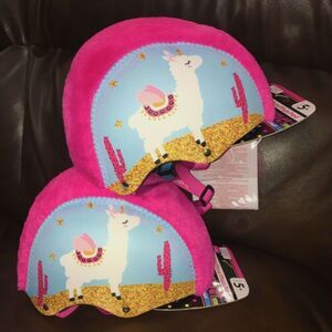 Bicycle Helmet . Llama . Ages 5Up . {2} Helmet Bundle . Adjustable Sizing . New